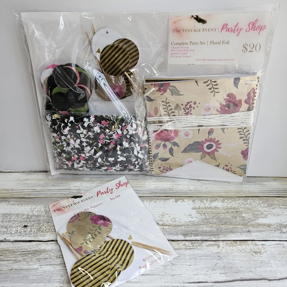 Vibrant Gold and Pink Party Decorations Set
